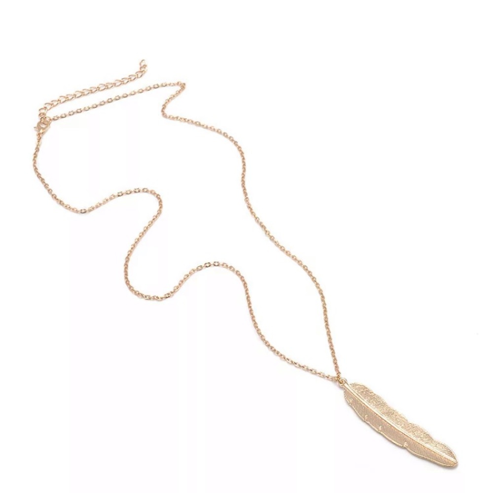 Sterling Silver Feather Necklace - Picture 2 of 3